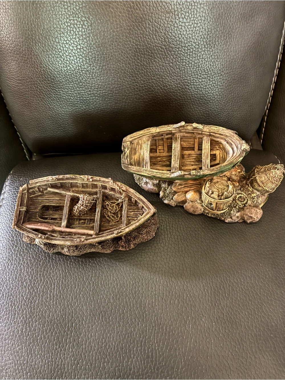 Vintage K’s Collection Sea Scape Miniature Resin Boat Figurine Décor - Set of 2